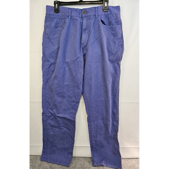 Johnnie O Pants Mens 35x29 Blue Chino Regular Stretch‎ Leg Outdoor Activewear - Picture 1 of 10